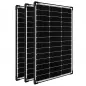 Preview: 3x 100 Watt Solarmodul 12V monokristallin v2 black frame