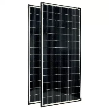 2 Stck. Solarmodul 150 Watt 12 Volt mono black frame