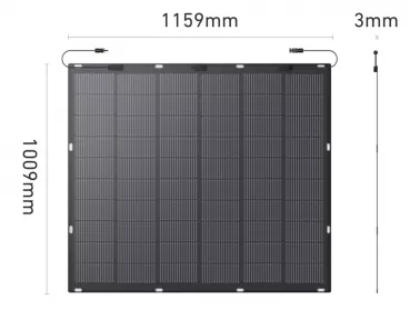 Abmesungen FS20 Anker Solix Solarmodul flexibel