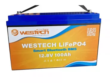 100Ah Lithium-Akku Westech LiFePO4 Smart Bluetooth BMS 12,8V