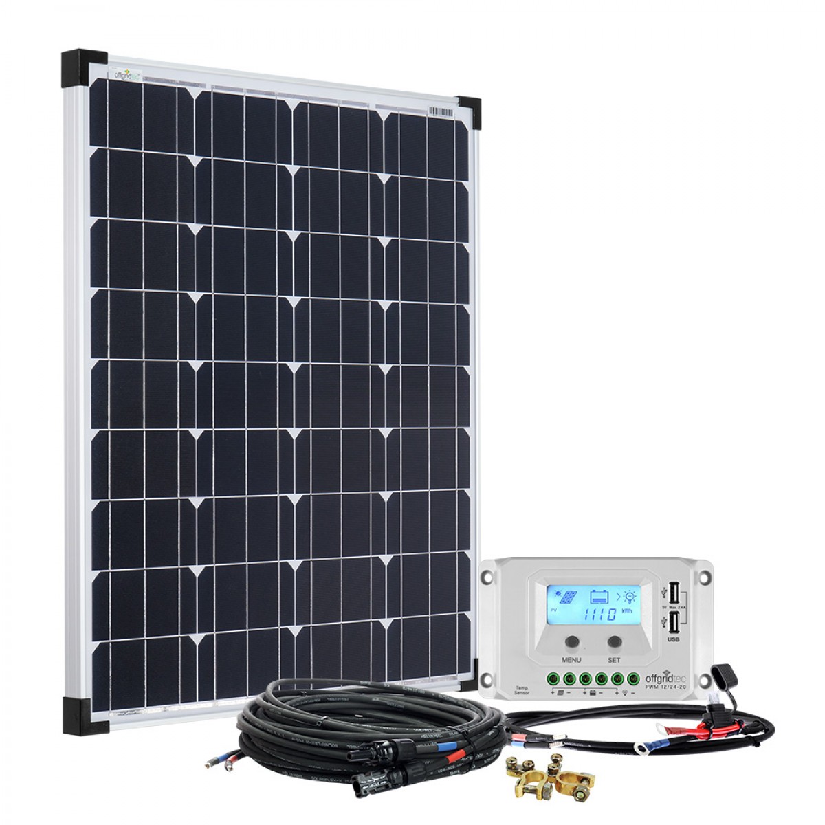 Solar Set 12 V Solaranlage Kit PV Inselanlage Wohnmobil Solarmodul  Laderegler