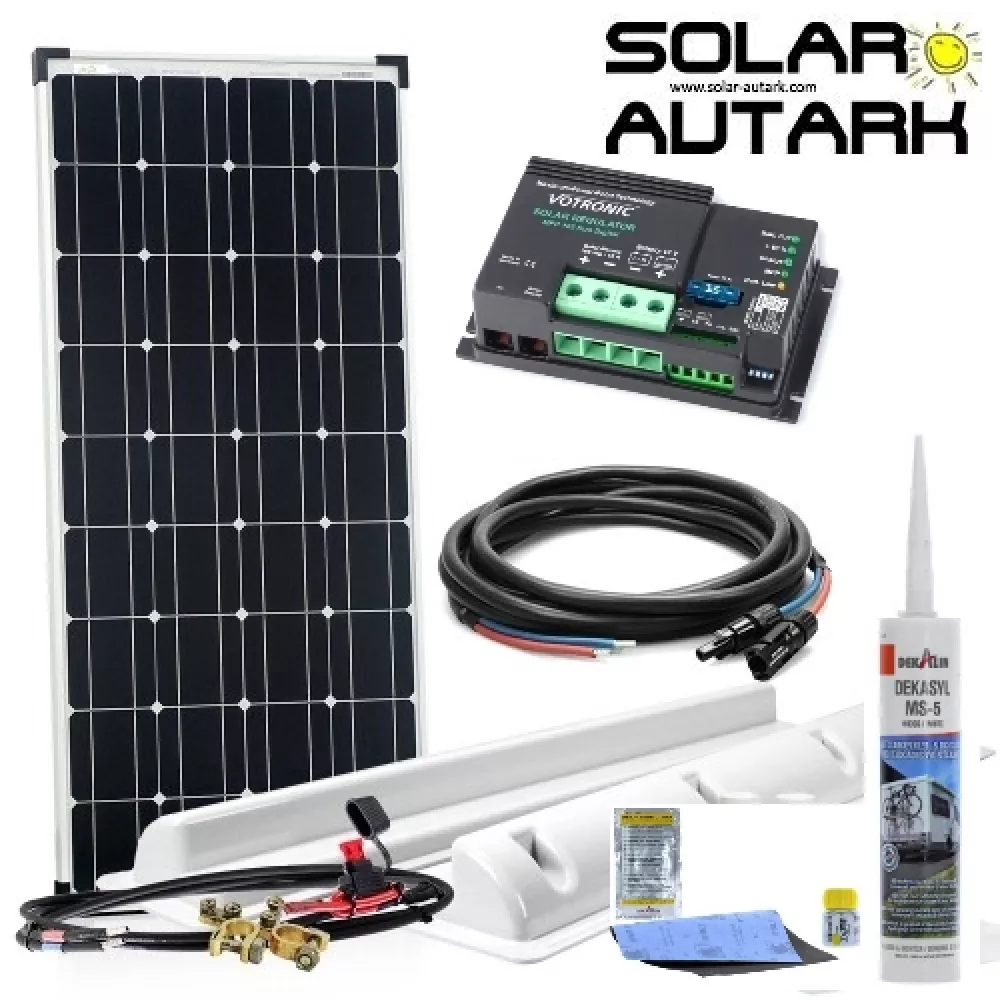 SolarSet 12V Solaranlage Solarkit PV Inselanlage Wohnmobil Komplettpaket Set