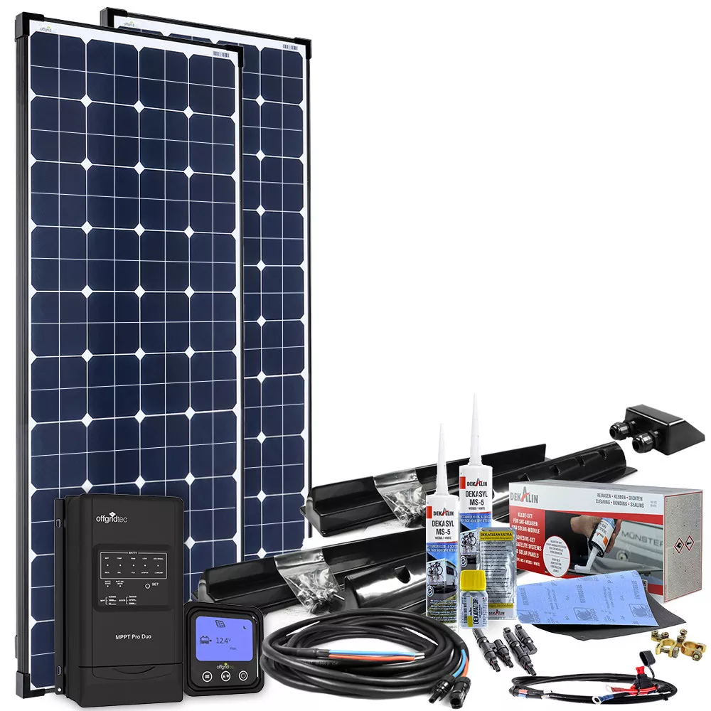 Wohnmobil-Komplett-Solar-Set 300 Watt mit EBL-Anschlussoption