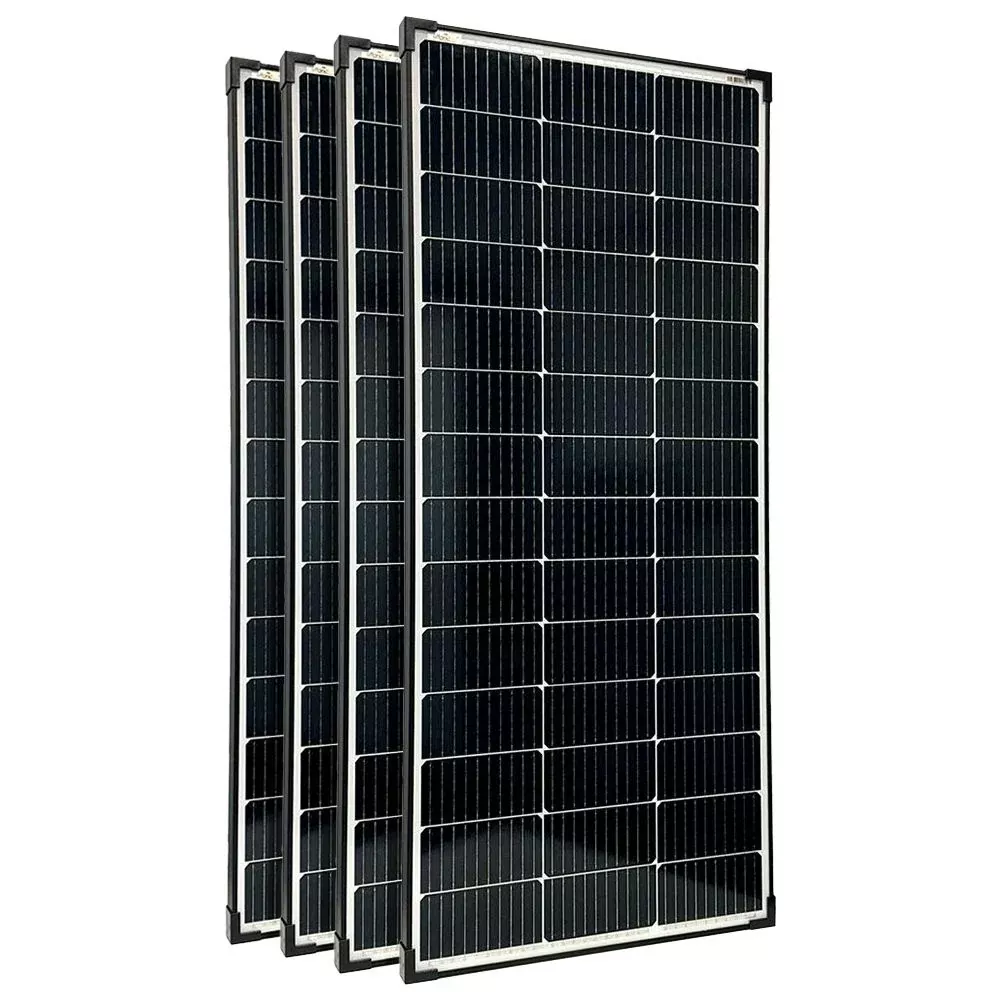 150Watt 12 Volt Solarpanel monokristallin v2 black frame