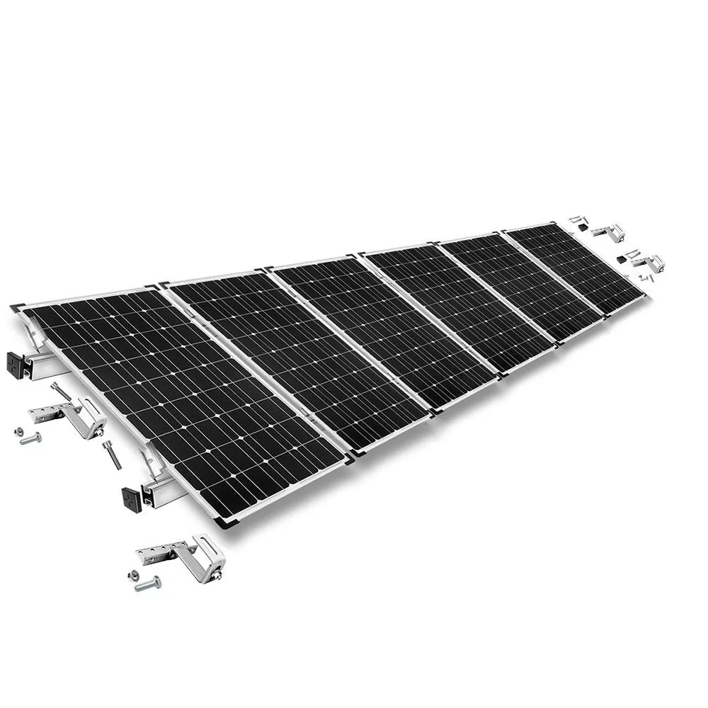 Befestigungs-Set für 6 Solarmodule Rahmenhöhe 30mm für Dachziegel Schrägdachmontage