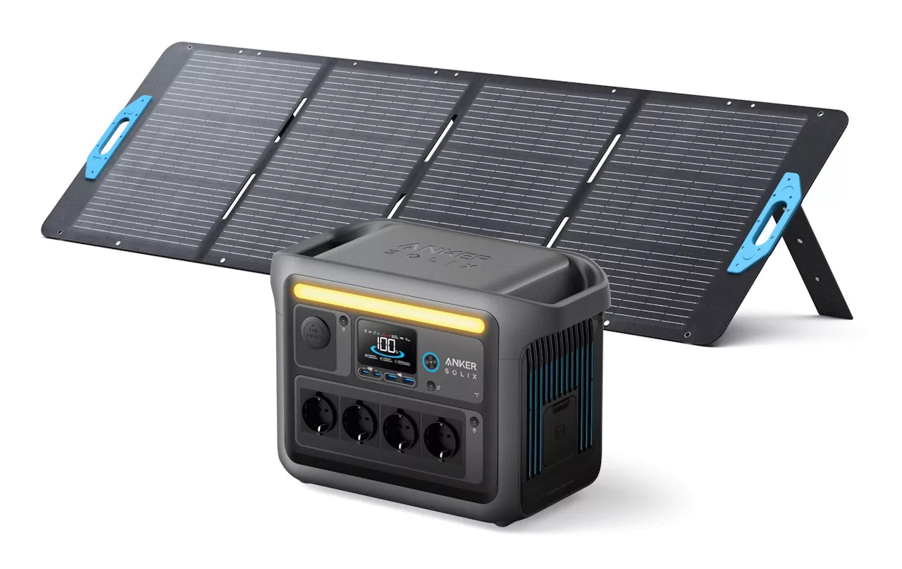 Anker SOLIX Set C1000 LiFePO4 Powerstation mit 200W Solarpanel PS200