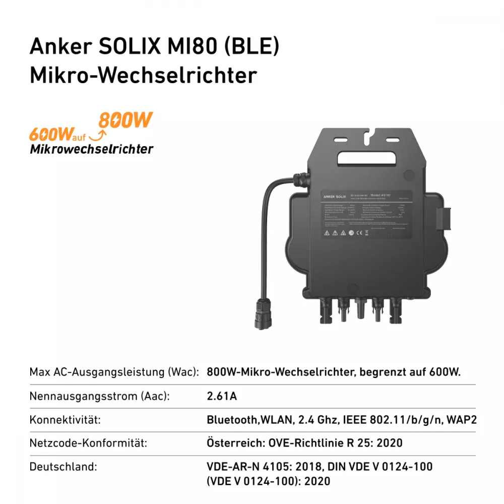 890W Anker Solix Balkonkraftwerk RS40P mit Speicher 1,6 kWh